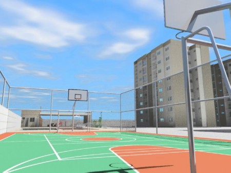 Perspectiva da quadra